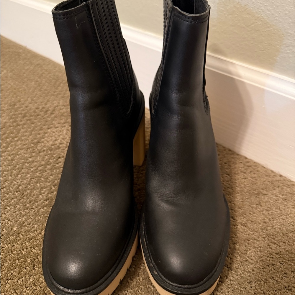 Black Leather Ankle Boots